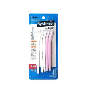 Набор межзубных щеток  Systema размер SSS, цвет: белый/розовый CJ Lion