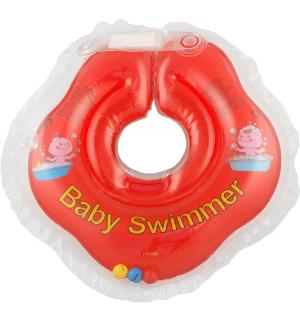 Круг  полуцвет+погремушка, цвет: красный Baby Swimmer