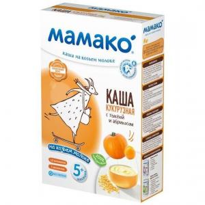 Каша  молочная кукурузная с тыквой и абрикосом на козьем молоке 5 месяцев 200 г Мамако