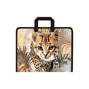 Папка на молнии А4+  Wild Cat Erich Krause