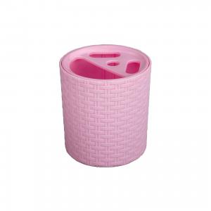 Подставка Плетёнка для зубных щёток , розовый Alternativa