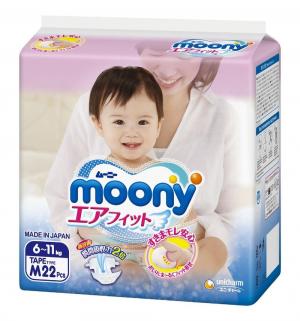 Подгузники  р. M (6-11 кг) 22 шт. Moony