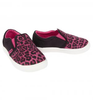 Слипоны  CitiLane Novelty Slipon Leopard, цвет: розовый/черный Crocs