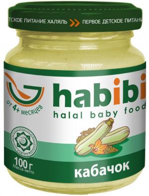 Пюре  Халяль кабачок с 4 месяцев, 100 г Habibi
