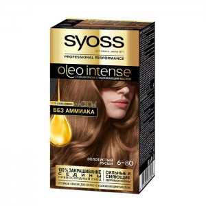 Oleo Intense Краска для волос 6-80 Золотистый русый Syoss