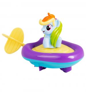 Игровой набор для ванны  Рейнбоу Дэш в заводной лодочке, 15 см My Little Pony