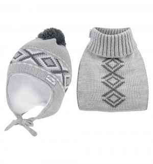 Комплект воротник/шапка/шарф, цвет: серый Aliap
