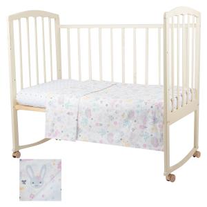 Комплект постельного белья  Лесная поляна, цвет: розовый 3 предмета Baby Nice