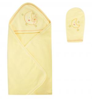 Комплект для купания полотенце/рукавичка Kapielowy , цвет: желтый Sofija