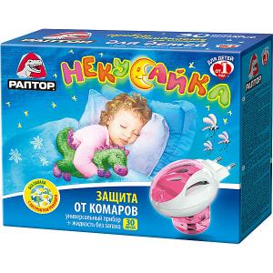 Комплект  Некусайка прибор + жидкость от комаров, 30 ночей Раптор