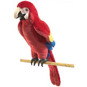 Мягкая игрушка на руку  Красный попугай, 63 см Folkmanis