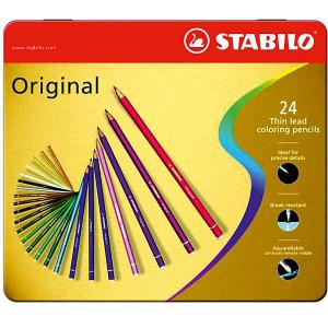 Набор цветных карандашей Stabilo original 24 цв, металл