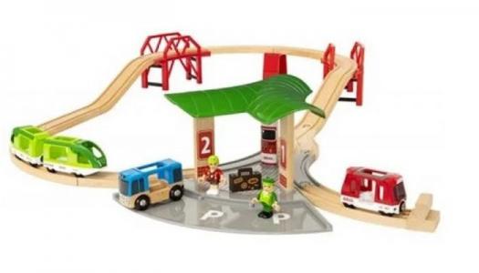 Игровой набор с автовокзалом, 2 мостами и ж/д Brio