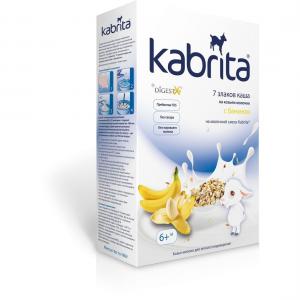 Каша  молочная 7 злаков с бананом на козьем молоке 6 месяцев 180 г Kabrita