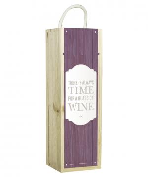 Подарочная коробка для вина re is always time for a glass off wine Contento
