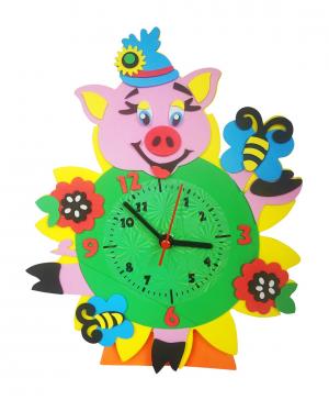 Набор для творчества из фоамирана Хрюшка часы Color KIT