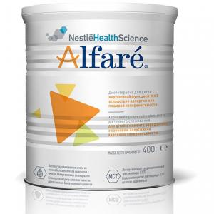 Заменитель молока  Alfare для диетотерапии детей с аллергией 0-12 месяцев, 400 г Nestle