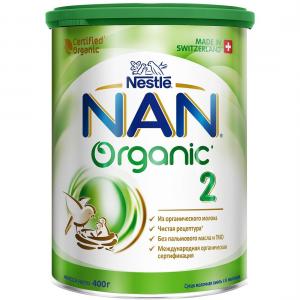 Молочная смесь  Organic 2 с 6 месяцев, 400 г Nan