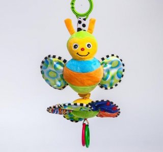 Подвесная игрушка  музыкальная мягкая Пчелка на цветке Крошка Я