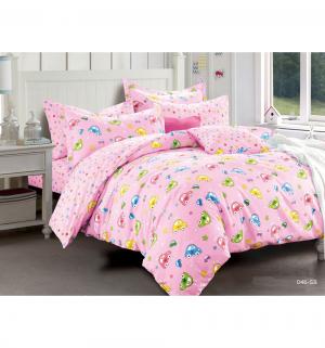 Комплект постельного белья  Игрушки, цвет: розовый 3 предмета Cleo