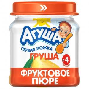 Пюре  груша с 4 месяцев, 115 г Агуша