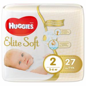 Подгузники  Elite Soft 2 (3-6 кг) 27 шт. Huggies