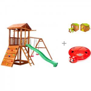 Детская площадка Спортивный городок 5, мебель Mochtoys и песочница-бассейн R-toys Можга (Красная Звезда)