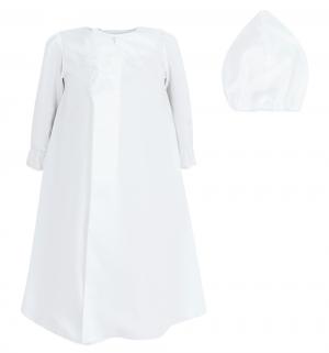 Комплект платье/чепчик крестильные , цвет: белый Ангел Мой