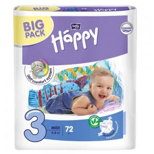 Подгузники  Baby Happy Midi 3 (5-9 кг) 72 шт. Bella
