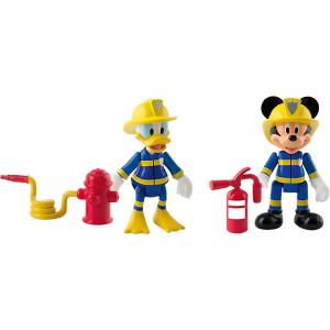 Disney Набор фигурок Микки и весёлые гонки: Пожарные (Микки Дональд, 8 см, аксесс.) IMC Toys