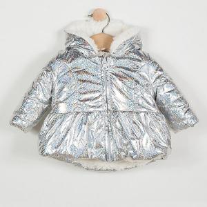 Утепленная куртка Catimini. Цвет: серебряный