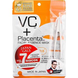 Маска  Placenta с плацентой и витамином C, 7 шт Japan Gals