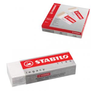 Резинка стирательная  прямоугольная 62х22х11мм белый Stabilo
