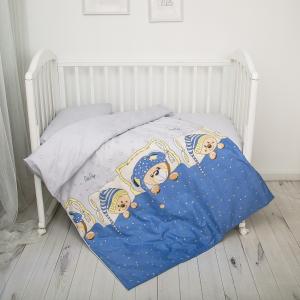 Комплект постельного белья  Сладкий сон, цвет: синий 3 предмета Baby Nice