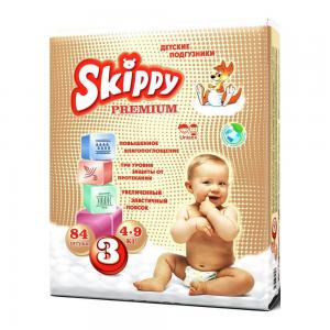 Подгузники  Premium (4-9 кг) шт. Skippy