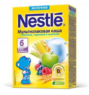 Каша  молочная мультизлаковая яблоко-черника и малина с 6 месяцев 220 г 1 шт Nestle