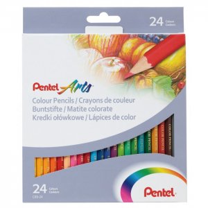 Цветные карандаши Colour pencils 24 цвета Pentel