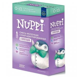 Молочная смесь  адаптированная 0-12 месяцев, 350 г Nuppi