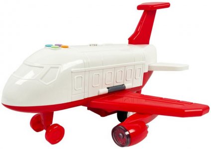 Игровой набор Грузовой самолет с 4 пожарными машинками и дорожными знаками Sharktoys