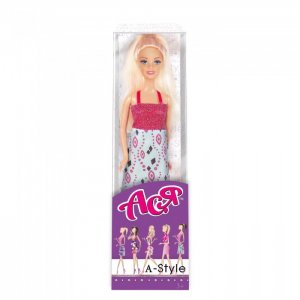 Кукла Ася Блондинка в платье с принтом А-стайл Toys Lab