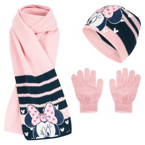 Комплект перчатки/шапка/шарф  Минни Маус, цвет: розовый Sun City