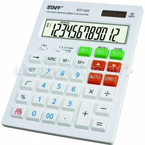 Калькулятор настольный STF-555-WHITE Staff
