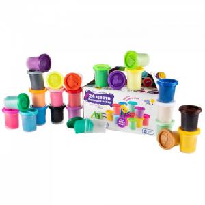 Набор для детской лепки Тесто-пластилин 24 баночки Genio Kids