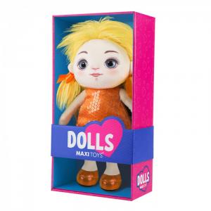 Кукла Милена в оранжевом платье 35 см Maxitoys