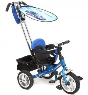 Детский трехколесный велосипед с ручкой  Air Trike, цвет: синий/аквамарин Capella