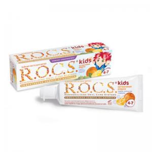 Зубная паста R.O.C.S. для детей Лимон  Апельсин и Ваниль 45 гр Rocs