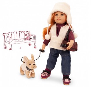 Кукла Ханна с бежевой собакой 50 см Gotz