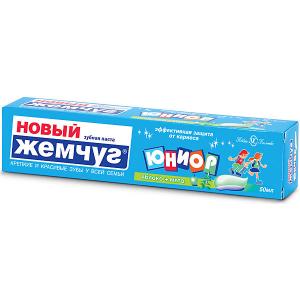 Зубная паста Новый Жемчуг Юниор яблоко и мята, 50 мл Невская косметика