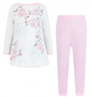 Пижама джемпер/брюки , цвет: белый/розовый Мелонс