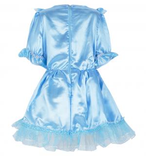 Карнавальный костюм  Мальвина платье/панталоны/парик/бант, цвет: голубой/белый Карнавалия